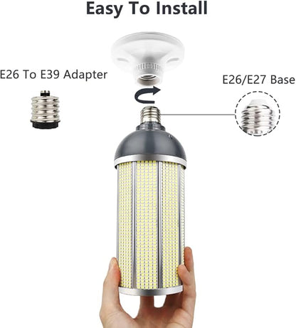 Intpro LED Light Bulb100W LED Corn Light Lmap Garage Light 10000LM E26 E39 5000K 85V~265V Super Bright LED Basement Lights for barn Workshop Warehouse Factory Backyard