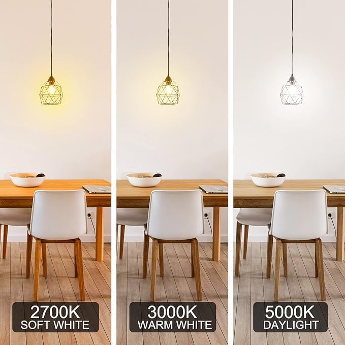 Energetic Dimmable LED Filament Light Bulbs Clear, 8W, 60 Watt Equivalent, Warm White 3000K, Classic Clear Glass, A19 LED Edison Bulb, 12 Pack