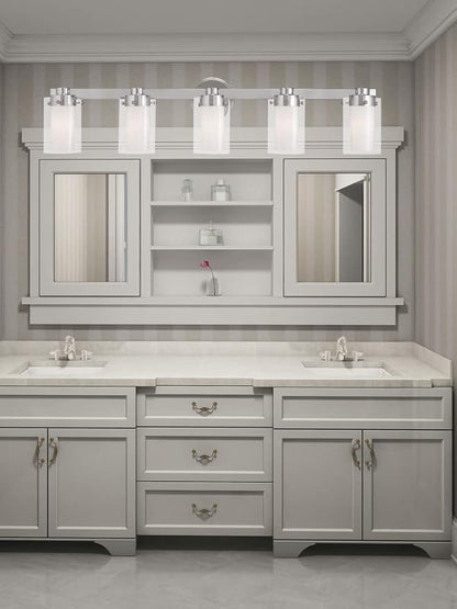 Livex Lighting 15455-91 Manhattan 5-Light Bath Light, Brushed Nickel, 35.5 x 6 x 8.75