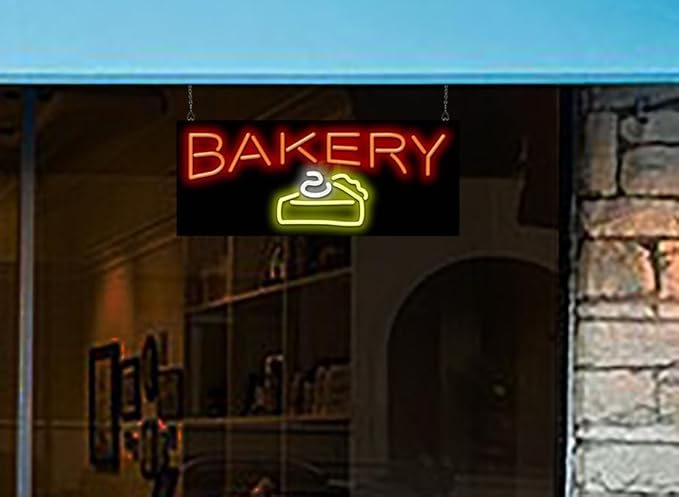 Bakery w/Cake Graphic Neon Sign