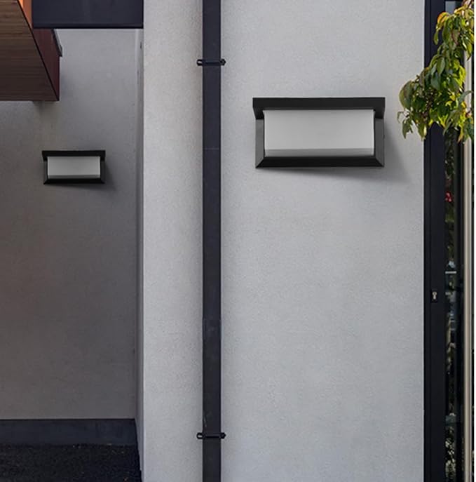 Sytmhoe 5000K Daylight White Exterior Wall Light, 2Packs Modern LED Exterior Light Fixture Wall Mount Ip65 Waterproof, Wall Porch Light for Garage Walkway Hallway Backyard Garden(2packs)