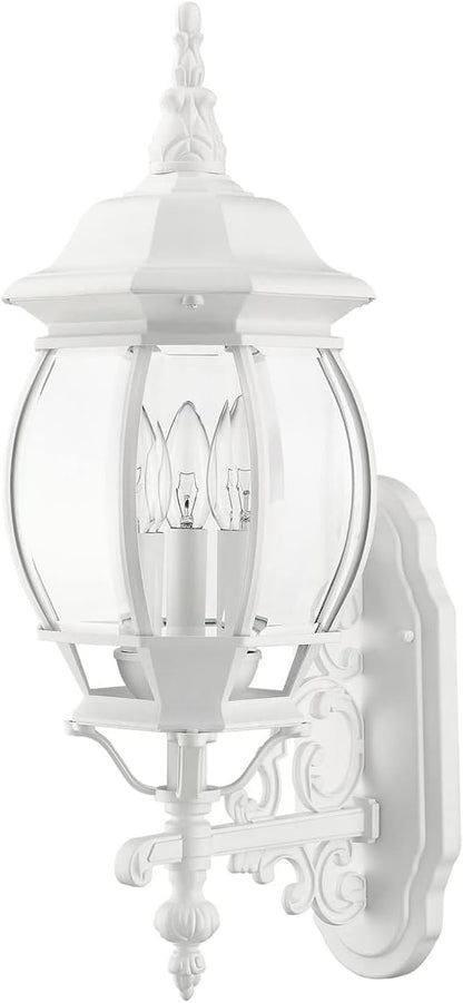 Livex Lighting 7524-13 7524-03 Outdoor Wall Lantern, White, 8.25 x 22
