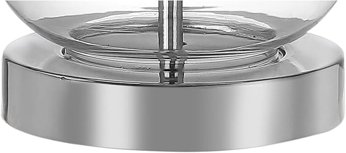 JONATHAN Y JYL1028E Anya 20.5" Mini Glass LED Table Lamp, Transitional, Glam, Midcentury, Modern, Elegant, Office, Living Room, Family Room, Dining Room, Bedroom, Hallway, Foyer, Clear