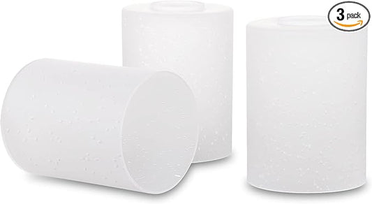 Kira Home Phoebe 5" Frosted Seeded Glass Shades, Replacement Glass, 1-5/8" Fitter Opening for Threaded Medium Base Socket, 5" x 4", 3-Pack