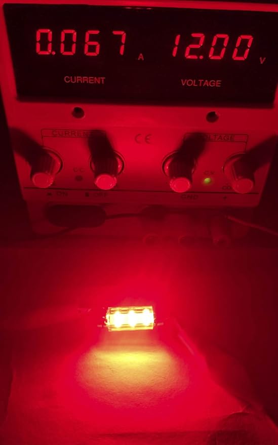 43mm 44mm 578 FestoonCar Bulb,211-2 LED Bulbs Red,Festoon 212-2 Bulb DC 12V for Marine Boat Automotive Interior Door Cargo Lights (Pack 6)