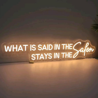 What is Said in the Salon Stays in the Salon Neon sign Girl Boss Sign, Beauty Neon Sign, Studio Neon Sign,Custom Business Sign Size:25inches