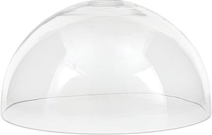 Bowl Glass Lamp Shade Replacement, 1-5/8 inch Fitter, 11.8" Diameter, 6.1" Height, Clear Glass Globe Cover