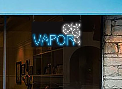 Vapor with Graphic Neon Sign