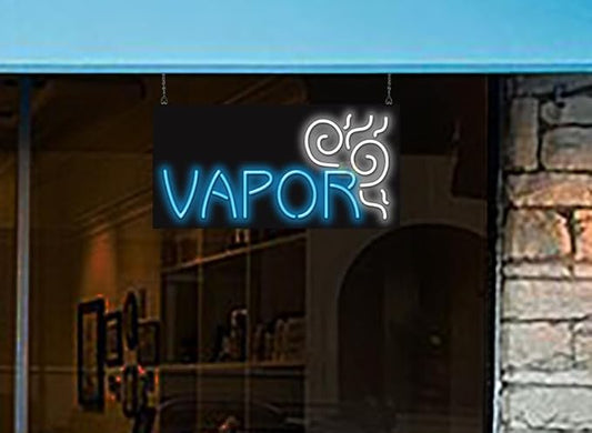 Vapor with Graphic Neon Sign