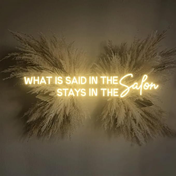 What is Said in the Salon Stays in the Salon Neon sign Girl Boss Sign, Beauty Neon Sign, Studio Neon Sign,Custom Business Sign Size:25inches