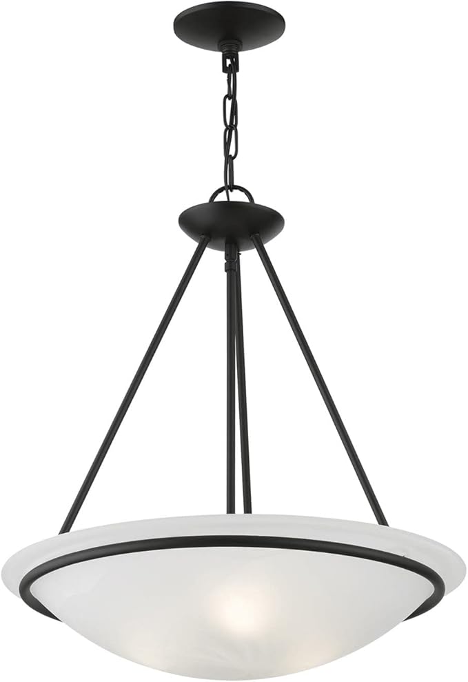 Livex Lighting 4826-04 Newburgh 3-Light Pendant, Black