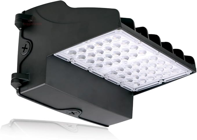 RuggedGrade 60W - Norani Series - Full Cutoff LED Wall Light - Wattage Selectable - 8,500 Lumens - Color Selectable 3000K/4000K/5000K - Outdoor LED Light - DLC 5.1 Premium