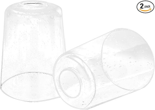2 Pack Clear Seeded Glass Shade, Modern Light Fixture Replacement Globe or Cover with 1-5/8-Inch Fitter for Chandelier Wall Sconce Pendant Light, G0025