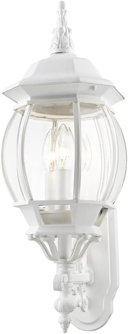 Livex Lighting 7524-13 7524-03 Outdoor Wall Lantern, White, 8.25 x 22