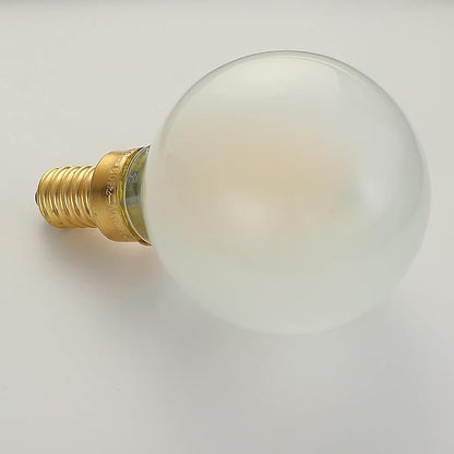 E12 Led G16.5 Bulb 4W,Dimmable E12 Candelabra Bulb 40 Watt,Soft White 3000K,Frosted Glass,Type G Bulbs for Chandelier,Vanity Light Bulbs,400lm,6 Pack