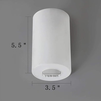 3 Pack Frosted Glass Shade, Cylinder Light Fixture Replacement Globe or Cover with 1-5/8-Inch Fitter for Chandelier Wall Sconce Pendant Light, G0073