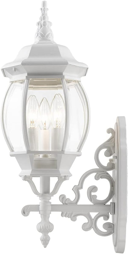Livex Lighting 7524-13 7524-03 Outdoor Wall Lantern, White, 8.25 x 22