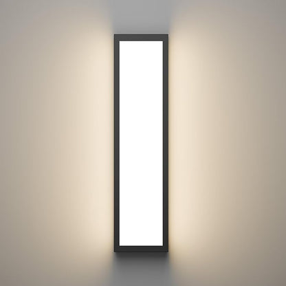 LamQee 23.6 Inch Oversized Modern Outdoor Wall Lights, Brighter 3000K LED Outdoor Sconces Wall Mount Exterior Lighting Fixtures with Rectangular Acrylic Shade for House Porch Patio Garage Front Door