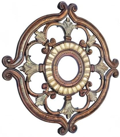 Livex Lighting 8216-64 Ceiling Medallion in Palacial Bronze with Gilded Accents, 0.1 x 0.1 x 1.5