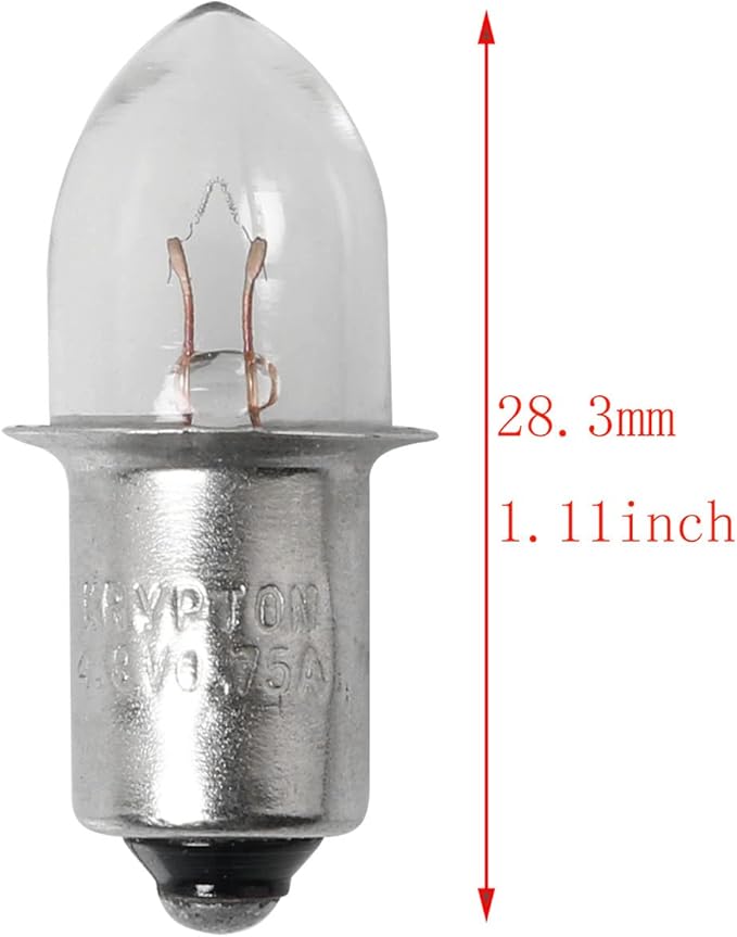 5pcs 4D 4.8V 0.75A Bayonet Base Krypton Replacement Bulb for Flashlight Replacement Bulb Torches Work Light Flashlight Bulbs