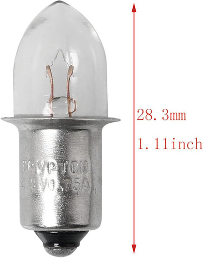 5pcs 4D 4.8V 0.75A Bayonet Base Krypton Replacement Bulb for Flashlight Replacement Bulb Torches Work Light Flashlight Bulbs