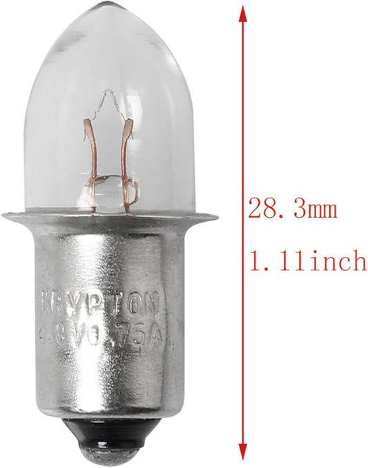 5pcs 4D 4.8V 0.75A Bayonet Base Krypton Replacement Bulb for Flashlight Replacement Bulb Torches Work Light Flashlight Bulbs