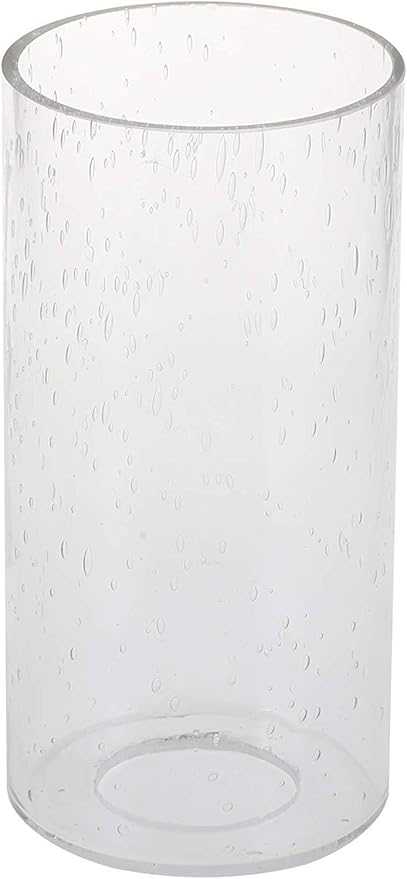 GoLucky Glass Cylinder Shade Accessory - Glass Lamp Fixture Shade Replacement - 4.7"D x 14"H