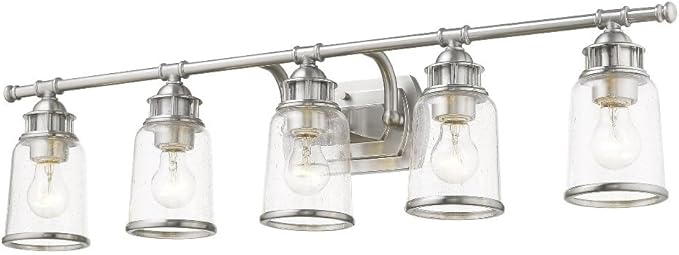 Livex 10515-05 Contemporary Modern Five Light Bath Vanity from Lawrenceville Collection Finish, Polished Chrome