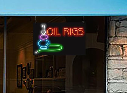 Oil Rigs Neon Sign