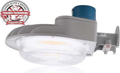 RuggedGrade 60W - Vontair Series - LED Barn Style Light with Photocell - 9,000 Lumens - Color Selectable 3000K/4000K/5000K - Gray Housing - Outdoor Light - DLC 5.1 Premium