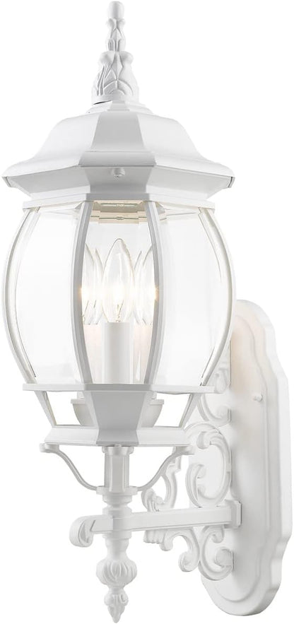 Livex Lighting 7524-13 7524-03 Outdoor Wall Lantern, White, 8.25 x 22