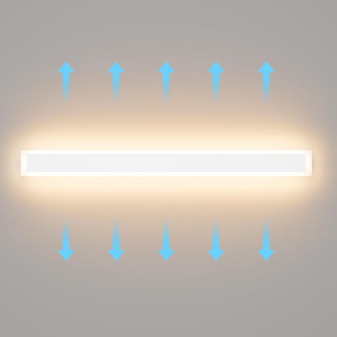 Aipsun Outdoor Lights 2 Pack,Modern Outdoor Wall Light Fixture Long Strip White LED Wall Sconces IP65 Anti Rust Warm Light 3000K Exterior Wall Mount Lights for Entrance, Hallway, Garage, Porch
