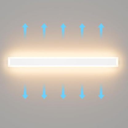 Aipsun Outdoor Lights 2 Pack,Modern Outdoor Wall Light Fixture Long Strip White LED Wall Sconces IP65 Anti Rust Warm Light 3000K Exterior Wall Mount Lights for Entrance, Hallway, Garage, Porch
