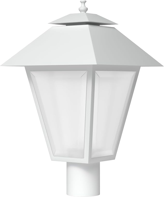KastLite Outdoor Post Light Fixture, Fits 3" Lamp Post Outdoor Lighting - Anti-Rust Waterproof Lantern Pole Light, E26 Base - Yard Pathway Driveway Patio Deck Fence & Street Lighting