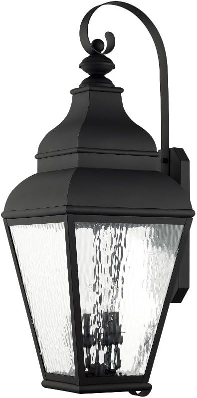 Livex Lighting 2607-61 Exeter 4-Light Outdoor Wall Lantern, Vintage Pewter