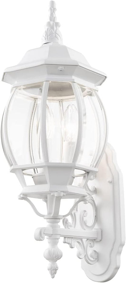Livex Lighting 7524-13 7524-03 Outdoor Wall Lantern, White, 8.25 x 22