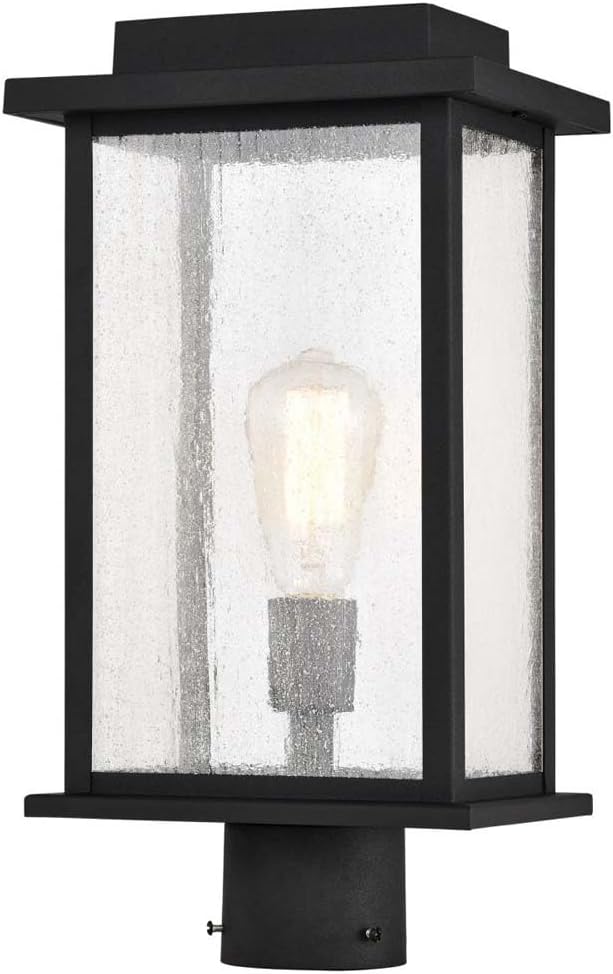 Nuvo 60/7378 Sullivan 1-Light Outdoor Post Lantern, Matte Black