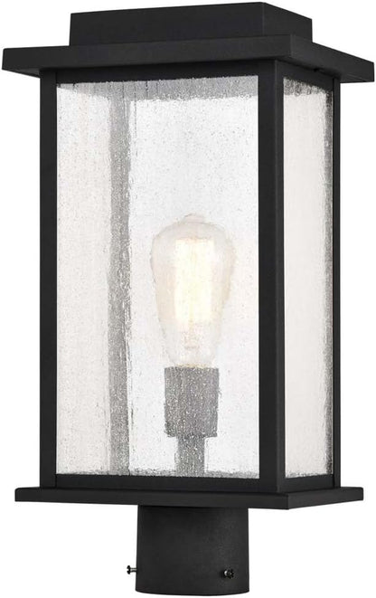 Nuvo 60/7378 Sullivan 1-Light Outdoor Post Lantern, Matte Black