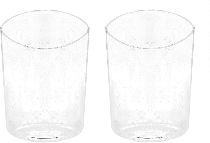 2 Pack Clear Seeded Glass Shade, Modern Light Fixture Replacement Globe or Cover with 1-5/8-Inch Fitter for Chandelier Wall Sconce Pendant Light, G0025