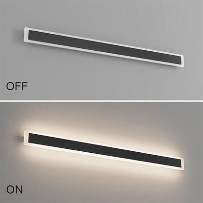 Long Outdoor Wall Light 47.2In 4000K,Modern Black Exterior Wall Mount Outdoor Lighting IP65 Waterproof for Porch Courtyard,1Pack