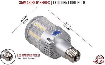 RuggedGrade Aries IV 35W LED Corn Bulb | 5,075 Lumens | 5700K Bright White | E26 Base | Energy Efficient LED Bulb | DLC 5.1 Premium