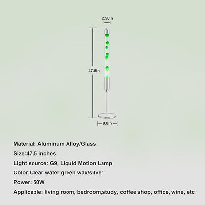 47.5-Inch Liquid Motion Lamp,Magma Lamp, Mood Relaxation Light，Suitable for Home Decoration,Office Decoration, Cafes,Bars,Etc (47.5IN (Silver))