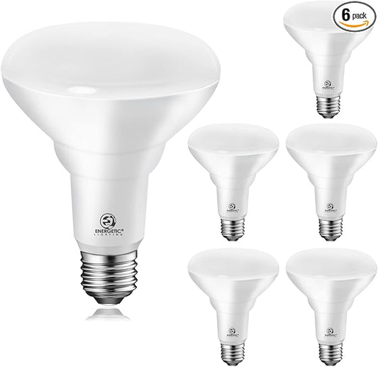 Energetic LED Recessed Light Bulbs BR30, 105W Equivalent, 1500LM, Dimmable, Daylight 5000K, Indoor Flood Lights for Recessed Cans, UL Listed, 6 Pack