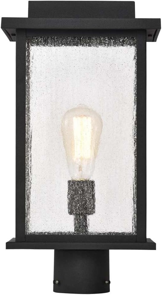 Nuvo 60/7378 Sullivan 1-Light Outdoor Post Lantern, Matte Black