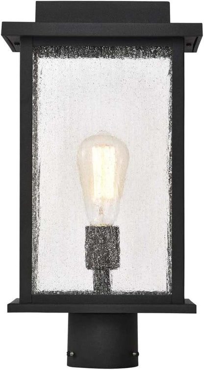 Nuvo 60/7378 Sullivan 1-Light Outdoor Post Lantern, Matte Black