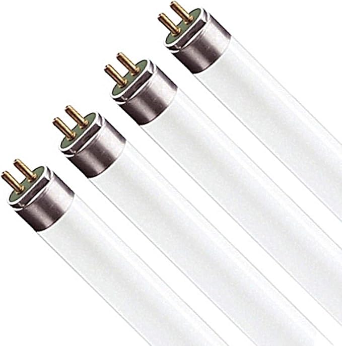 LUXRITE LR20775 (4-Pack) F54T5/835/HO 54-Watt 4 FT T5 High Output Fluorescent Tube Light Bulb, Natural 3500K, 4200 Lumens, G5 Mini Bi-Pin Base