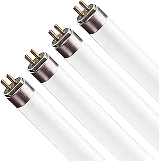 LUXRITE LR20775 (4-Pack) F54T5/835/HO 54-Watt 4 FT T5 High Output Fluorescent Tube Light Bulb, Natural 3500K, 4200 Lumens, G5 Mini Bi-Pin Base