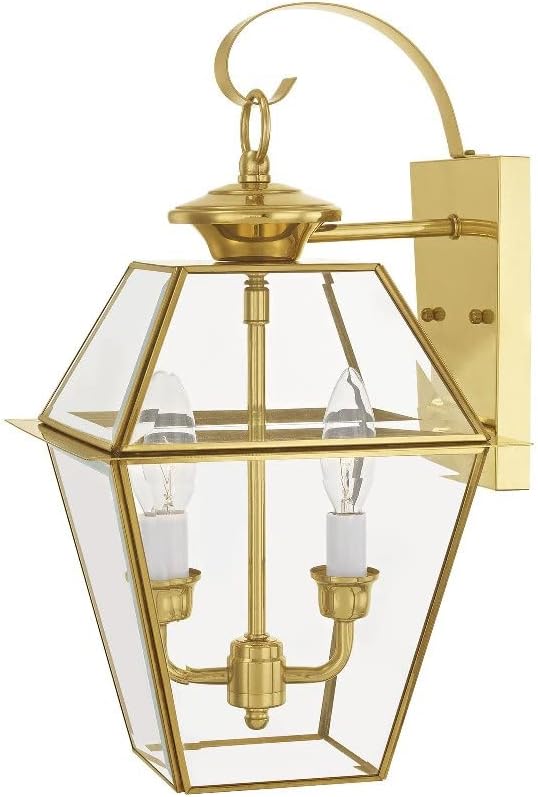 Livex Lighting 2281-07 Westover 2-Light Outdoor Wall Lantern, Bronze, 16.5" x 9" x 10"