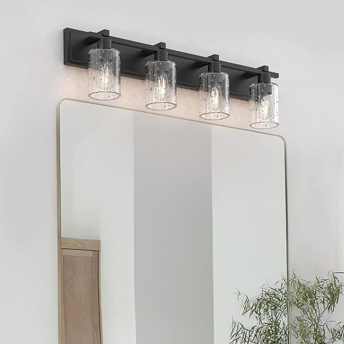 8 Pack Bubble Glass Lamp Shade,Glass Shade Covers Replacements for Light Fixtures，Cylinder Globe Glass Shades Covers for Pendant Lights Chandeliers Wall Sconces Bath Vanity Lights