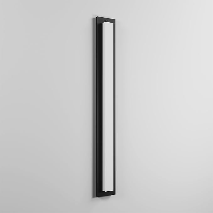 LamQee 39.4 in Aluminum Long Outdoor Wall Lights, 2900K 2500LM LED Waterproof IP65, Linear Modern Exterior Lighting Fixtures Wall Mount Outside Sconce Acrylic Shade for House Porch Patio Garage Door